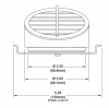 3 1/2" Cescent Louver w/ Stainless Steel & Plastic Springs - Coyote