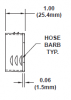 1 1/2 " Snap-In Hose Adapter - Coyote